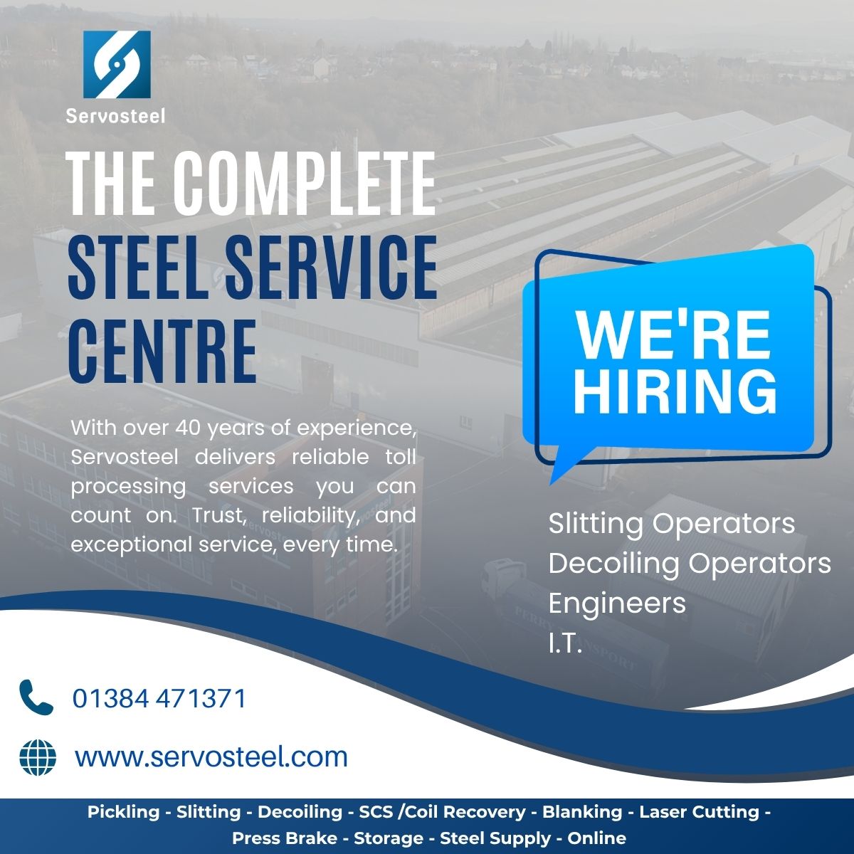 Servosteel is hiring
